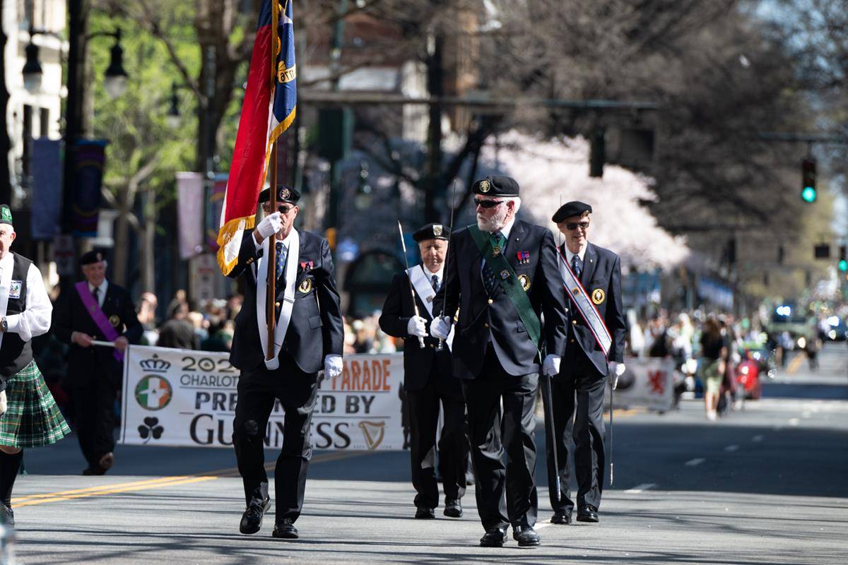 Knights of Columbus open the parade.