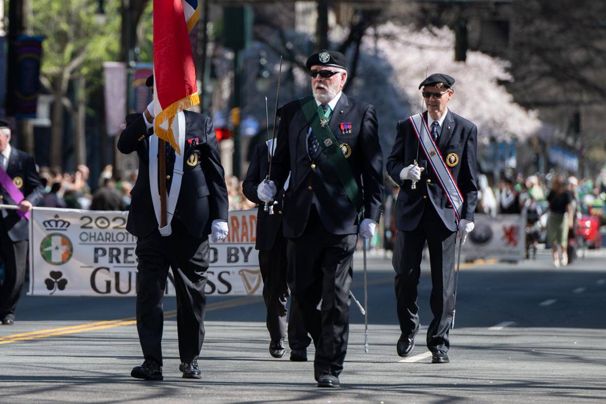 Knights of Columbus open the parade.