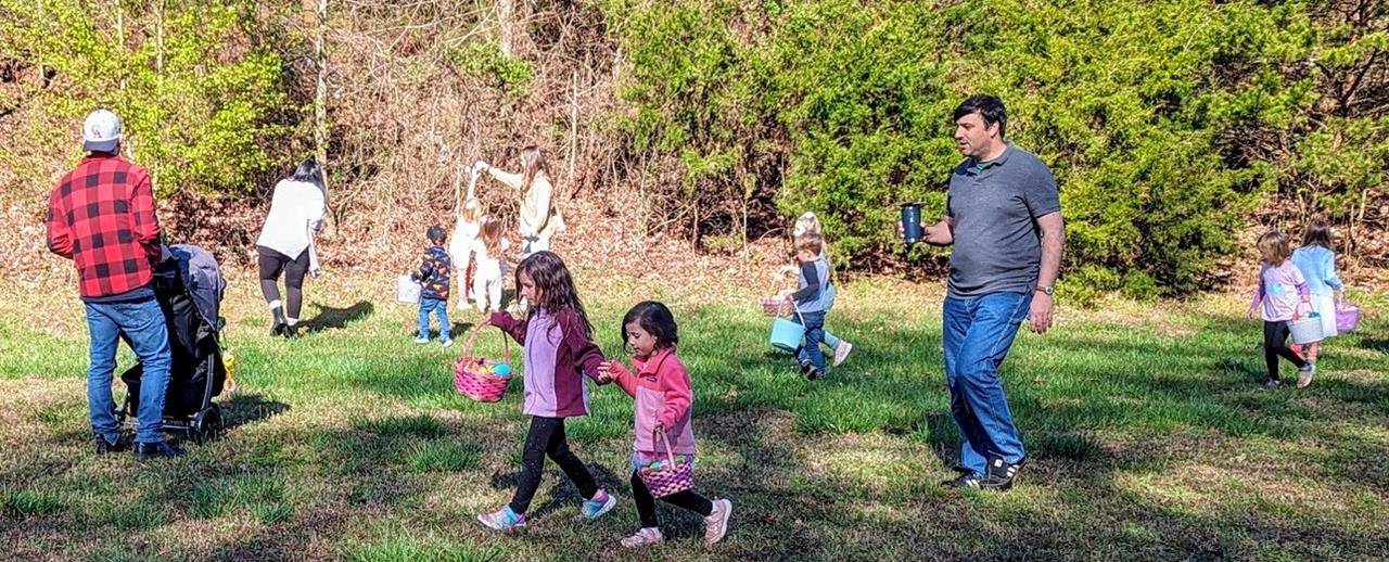 St Therese Church in Mooresville holds an Easter egg hunt.