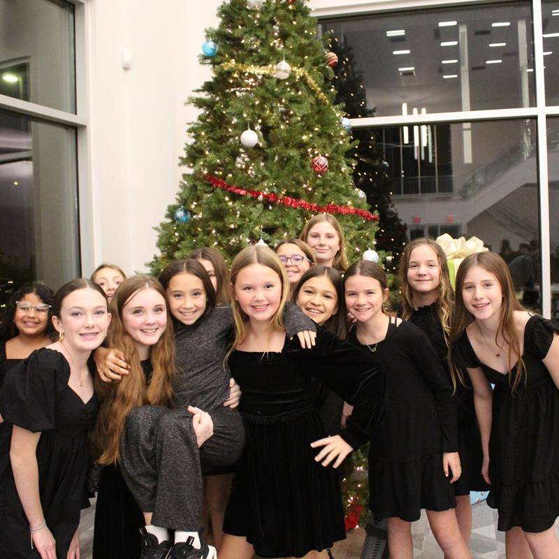 Holy Trinity Middle School students prepare for Christmas.