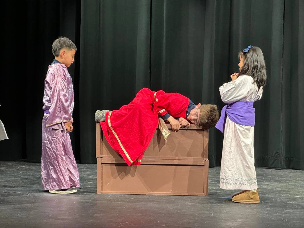 Noah, Abraham, and Moses - all ancestors of Jesus - took the stage before the birth of Christ during the Immaculata Catholic School Christmas play.