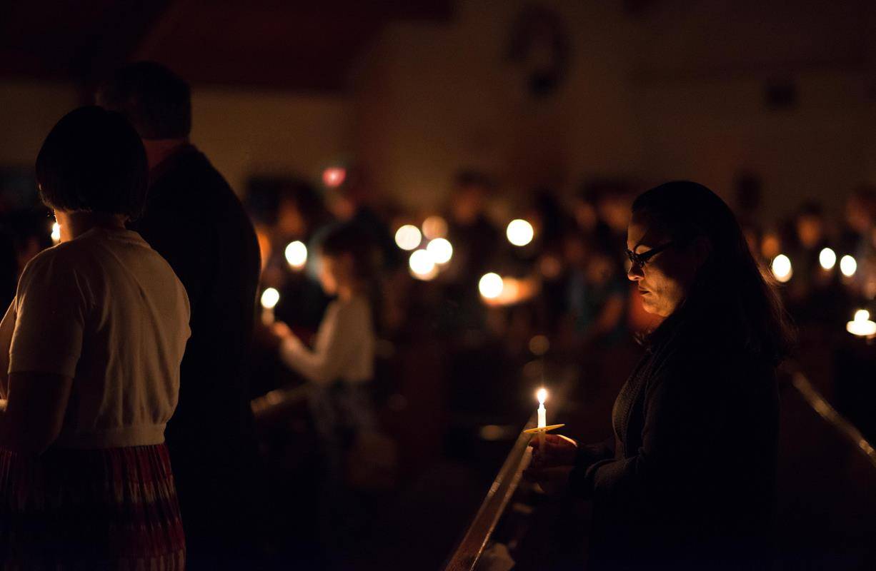 MONROE — Easter Vigil at Our Lady of Lourdes (By Tara Heilingoetter)