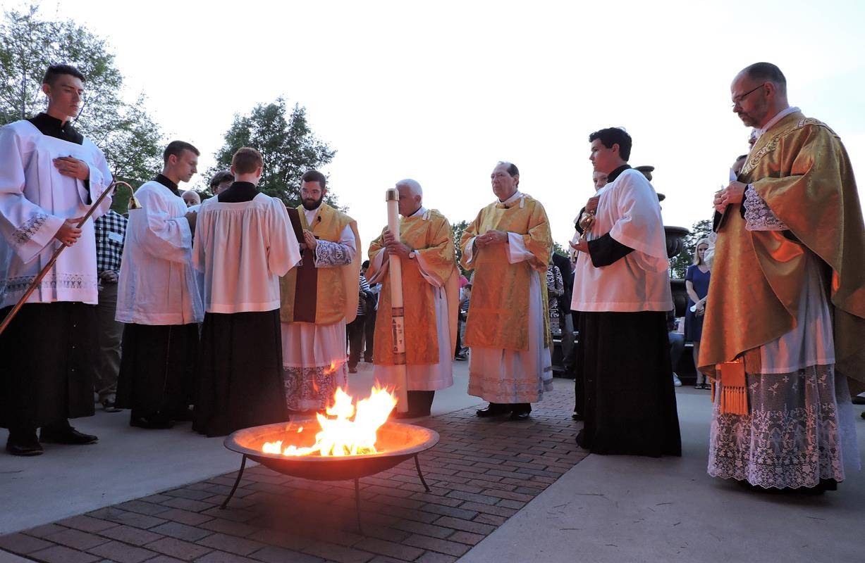HUNTERSVILLE — Easter Vigil at St. Mark Church. (By Amy Burger)