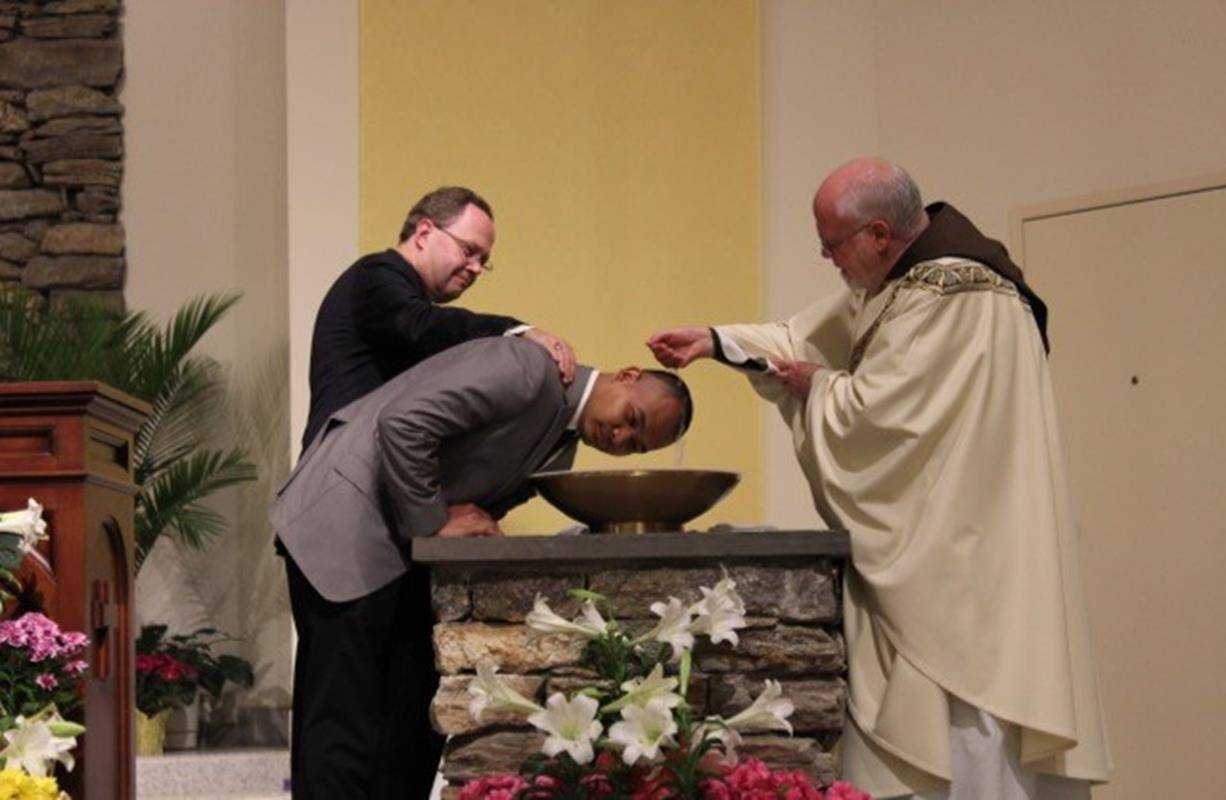 HENDERSONVILLE — Easter Vigil at Immaculate Conception Church. (Provided by Father Martin Schratz)