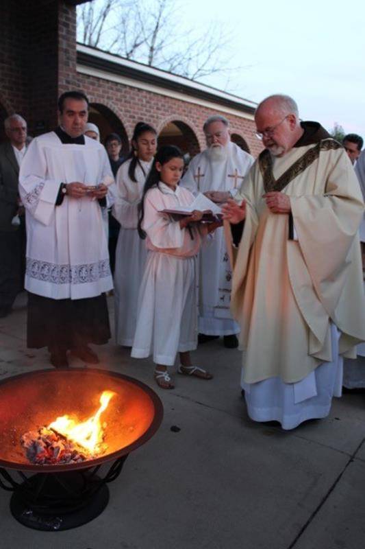 HENDERSONVILLE — Easter Vigil at Immaculate Conception Church. (Provided by Father Martin Schratz)
